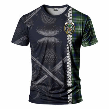 Swinton Tartan T-Shirt with Family Crest Cross Sword Thistle Celtic Vibes Kid's Shirt - Tartan Vibes Clothing