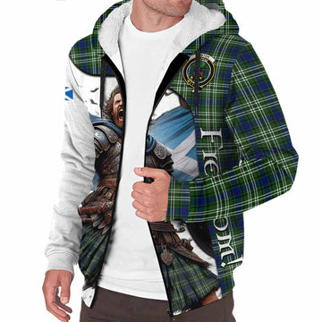 Tartan Vibes Clothing Swinton Crest Tartan Sherpa Hoodie Inspired by the Freedom of Scottish Warrior