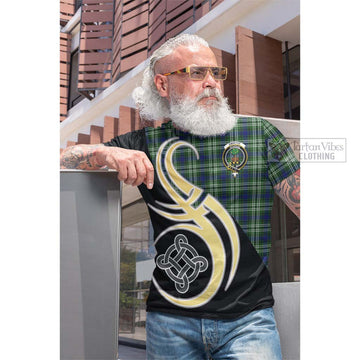 Swinton Tartan Cotton T-shirt with Family Crest and Celtic Symbol Style Men's Shirt - Tartan Vibes Clothing