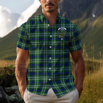 Swinton Tartan Cotton Hawaiian Shirt with Family Crest Kid - Tartan Vibes Clothing