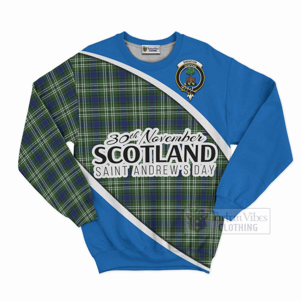 Swinton Family Crest Tartan Sweatshirt Celebrate Saint Andrew's Day in Style Unisex - Tartan Vibes Clothing
