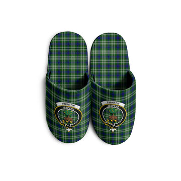 Swinton Tartan Home Slippers with Family Crest