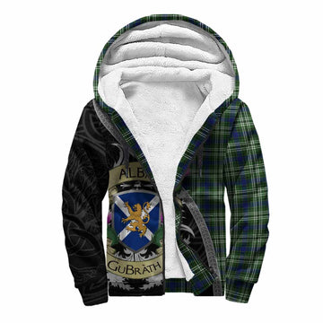 Swinton Tartan Family Crest Sherpa Hoodie Lion Rampant Royal Thistle Shield Celtic Inspired Unisex S - Tartan Vibes Clothing