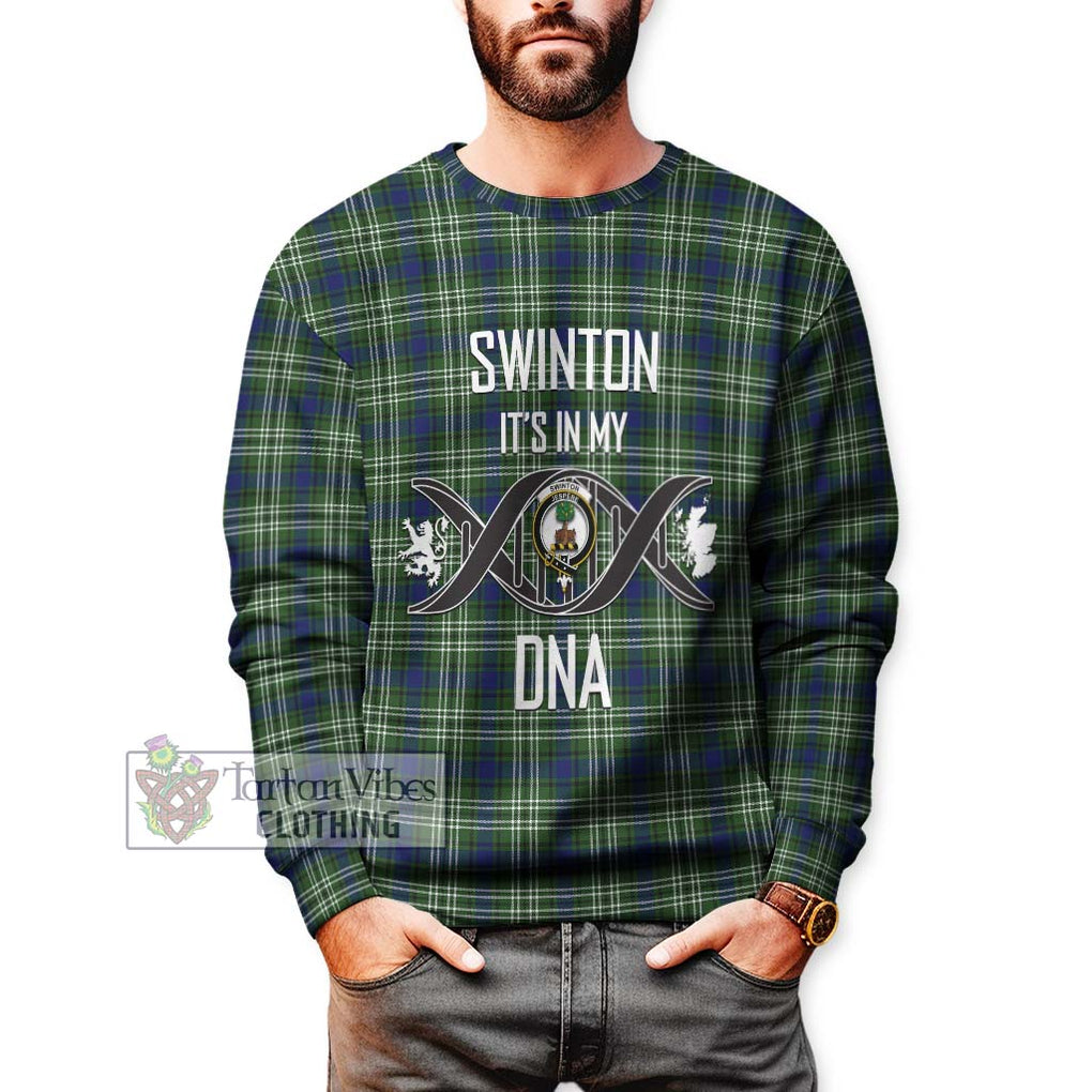 Swinton Tartan Sweatshirt with Family Crest DNA In Me Style Unisex - Tartan Vibes Clothing