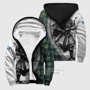 Swinton Tartan Clan Crest Sherpa Hoodie with Highlander Warrior Celtic Style Unisex S - Tartan Vibes Clothing