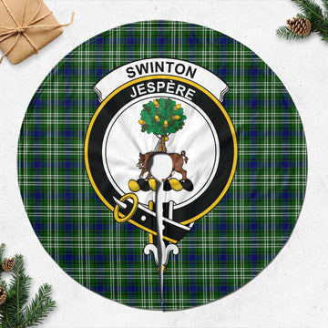 Swinton Tartan Christmas Tree Skirt with Family Crest 47*47 inch - Tartan Vibes Clothing