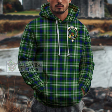 Swinton Tartan Cotton Hoodie with Family Crest Zip Hoodie - Tartan Vibes Clothing
