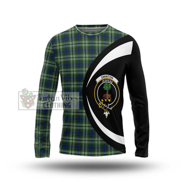 Swinton Tartan Long Sleeve T-Shirt with Family Crest Circle Style Unisex - Tartan Vibes Clothing