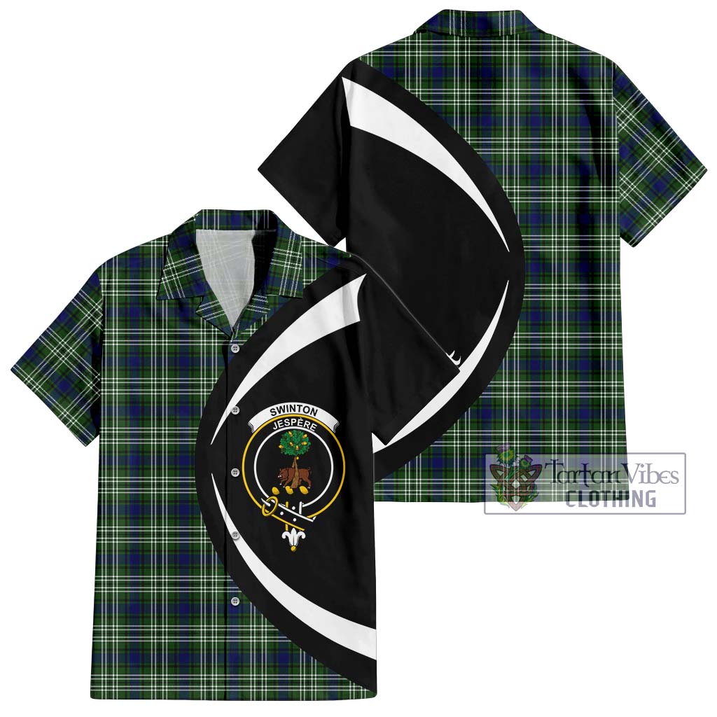 Swinton Tartan Hawaiian Shirt with Family Crest Circle Style Kid - Tartan Vibes Clothing