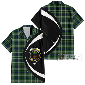 Swinton Tartan Hawaiian Shirt with Family Crest Circle Style Kid - Tartan Vibes Clothing