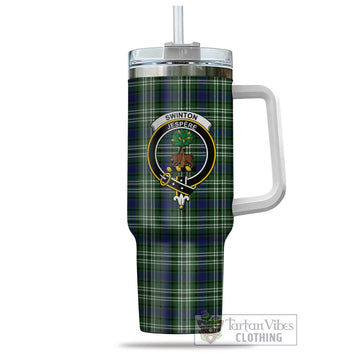 Swinton Tartan Tumbler with Handle with Family Crest - Tartan Vibes Clothing