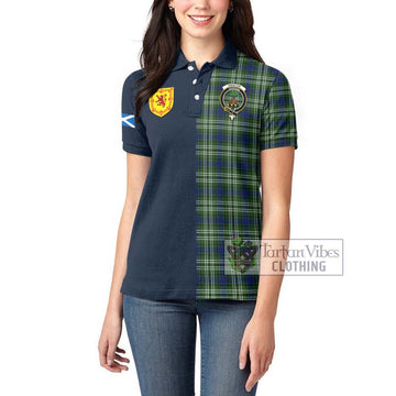 Swinton Tartan Women's Polo Shirt Alba with Scottish Lion Royal Arm Half Style - Tartan Vibes Clothing