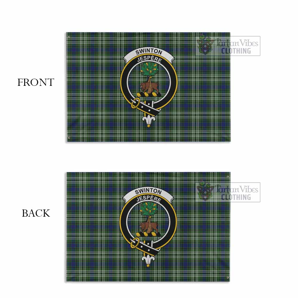 Tartan Vibes Clothing Swinton Tartan House Flag with Family Crest