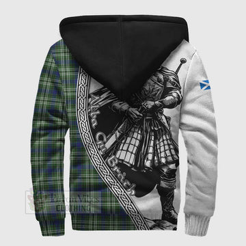 Swinton Tartan Clan Crest Sherpa Hoodie with Highlander Warrior Celtic Style - Tartan Vibes Clothing