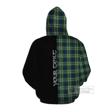 Swinton Tartan Cotton Hoodie with Family Crest and Half Of Me Style Pullover Hoodie - Tartan Vibes Clothing