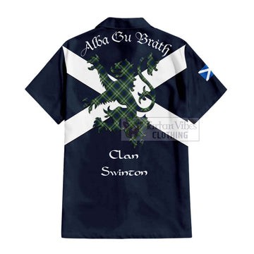 Swinton Tartan Lion Rampant Hawaiian Shirt Proudly Display Your Heritage with Alba Gu Brath and Clan Name - Tartan Vibes Clothing