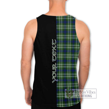 Swinton Tartan Men's Tank Top with Family Crest and Half Of Me Style - Tartan Vibes Clothing