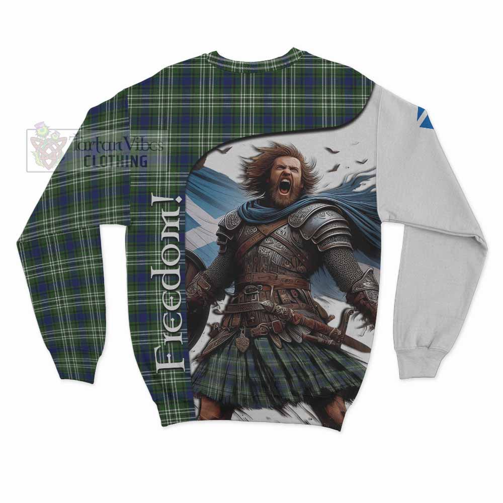 Tartan Vibes Clothing Swinton Crest Tartan Sweatshirt Inspired by the Freedom of Scottish Warrior