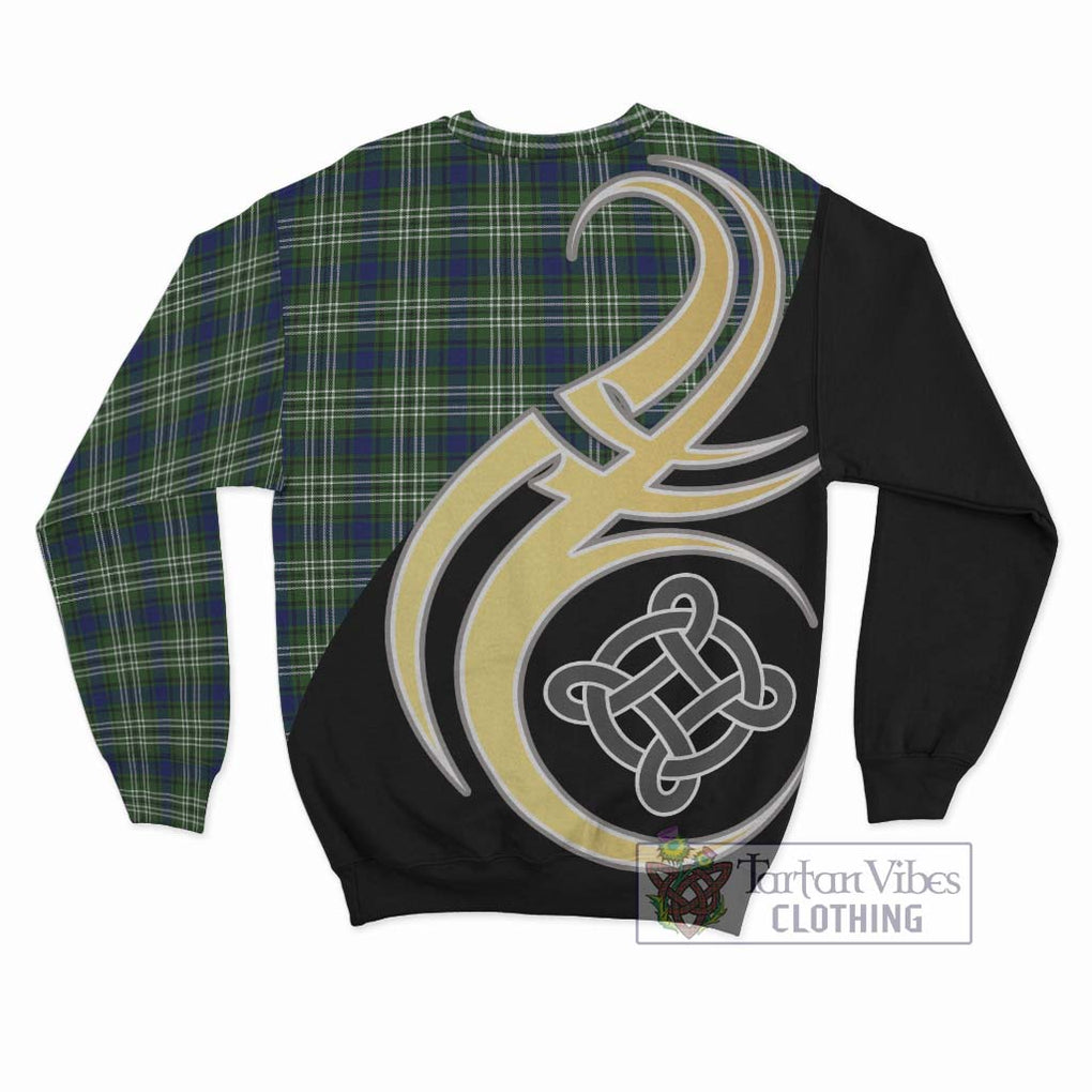 Swinton Tartan Sweatshirt with Family Crest and Celtic Symbol Style - Tartan Vibes Clothing