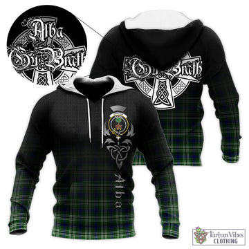 Swinton Tartan Knitted Hoodie Featuring Alba Gu Brath Family Crest Celtic Inspired - Tartan Vibes Clothing