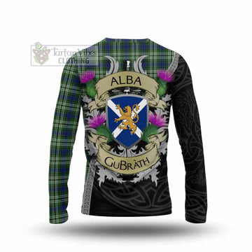 Swinton Tartan Family Crest Long Sleeve T-Shirt Lion Rampant Royal Thistle Shield Celtic Inspired - Tartan Vibes Clothing