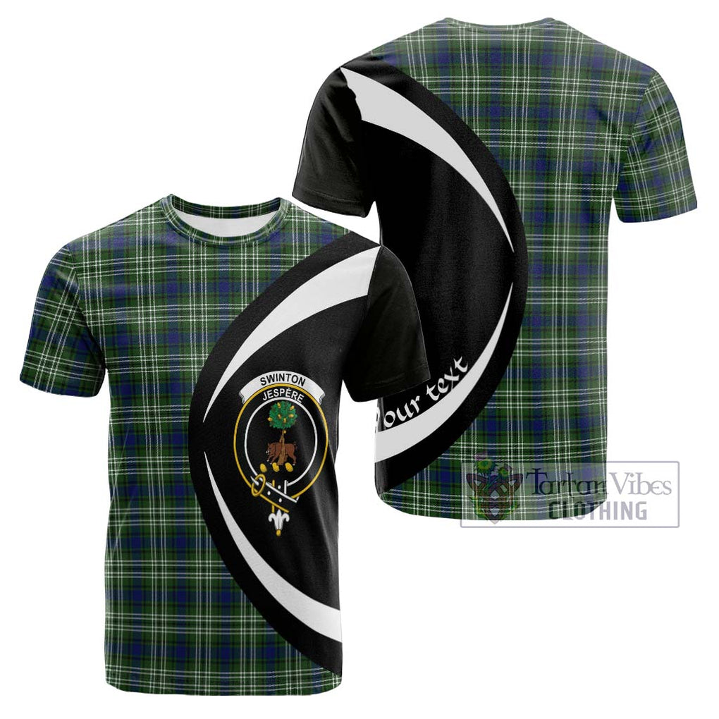 Swinton Tartan Cotton T-shirt with Family Crest Circle Style Kid's Shirt - Tartan Vibes Clothing
