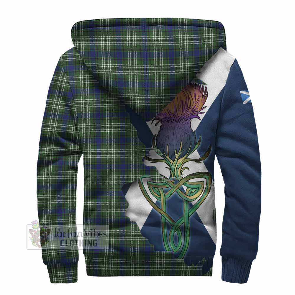 Tartan Vibes Clothing Swinton Tartan Family Crest Sherpa Hoodie Scottish Thistle Celtic Inspired