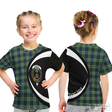 Swinton Tartan Kid T-Shirt with Family Crest Circle Style - Tartan Vibes Clothing