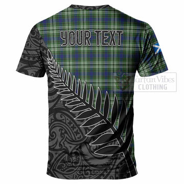 Tartan Vibes Clothing Swinton Crest Tartan T-Shirt with New Zealand Silver Fern Half Style