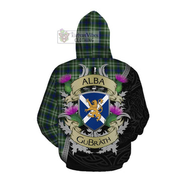 Swinton Tartan Family Crest Cotton Hoodie Lion Rampant Royal Thistle Shield Celtic Inspired Pullover Hoodie - Tartan Vibes Clothing