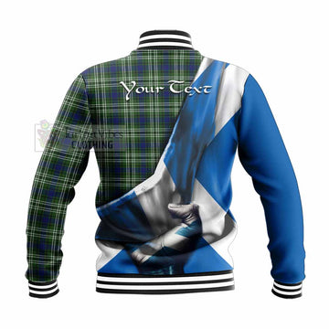 Swinton Tartan Baseball Jacket with Family Crest Scotland Patriotic Style - Tartan Vibes Clothing