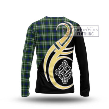 Swinton Tartan Long Sleeve T-Shirt with Family Crest and Celtic Symbol Style - Tartan Vibes Clothing