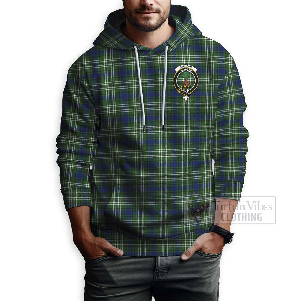 Swinton Tartan Hoodie with Family Crest Celtic Skull Style - Tartan Vibes Clothing