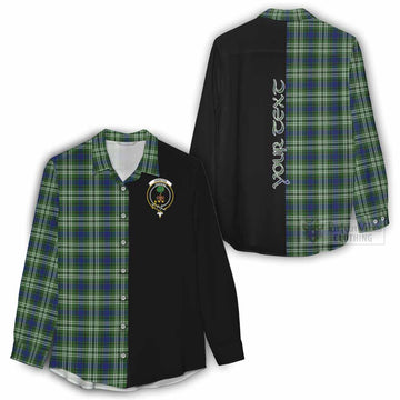 Swinton Tartan Women's Casual Shirt with Family Crest and Half Of Me Style - Tartan Vibes Clothing