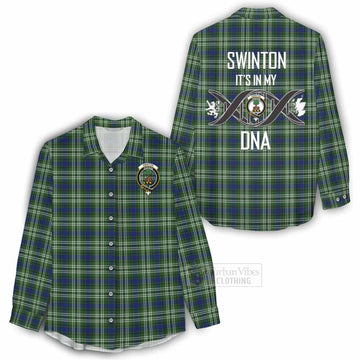Swinton Tartan Women's Casual Shirt with Family Crest DNA In Me Style - Tartan Vibes Clothing