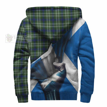 Swinton Tartan Sherpa Hoodie with Family Crest Scotland Patriotic Style - Tartan Vibes Clothing