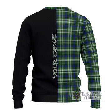 Swinton Tartan Ugly Sweater with Family Crest and Half Of Me Style - Tartan Vibes Clothing