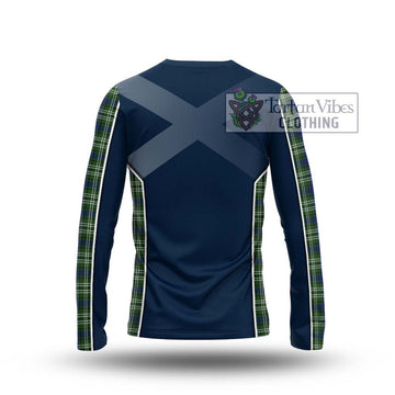 Swinton Tartan Long Sleeve T-Shirt with Family Crest and Lion Rampant Vibes Sport Style - Tartan Vibes Clothing