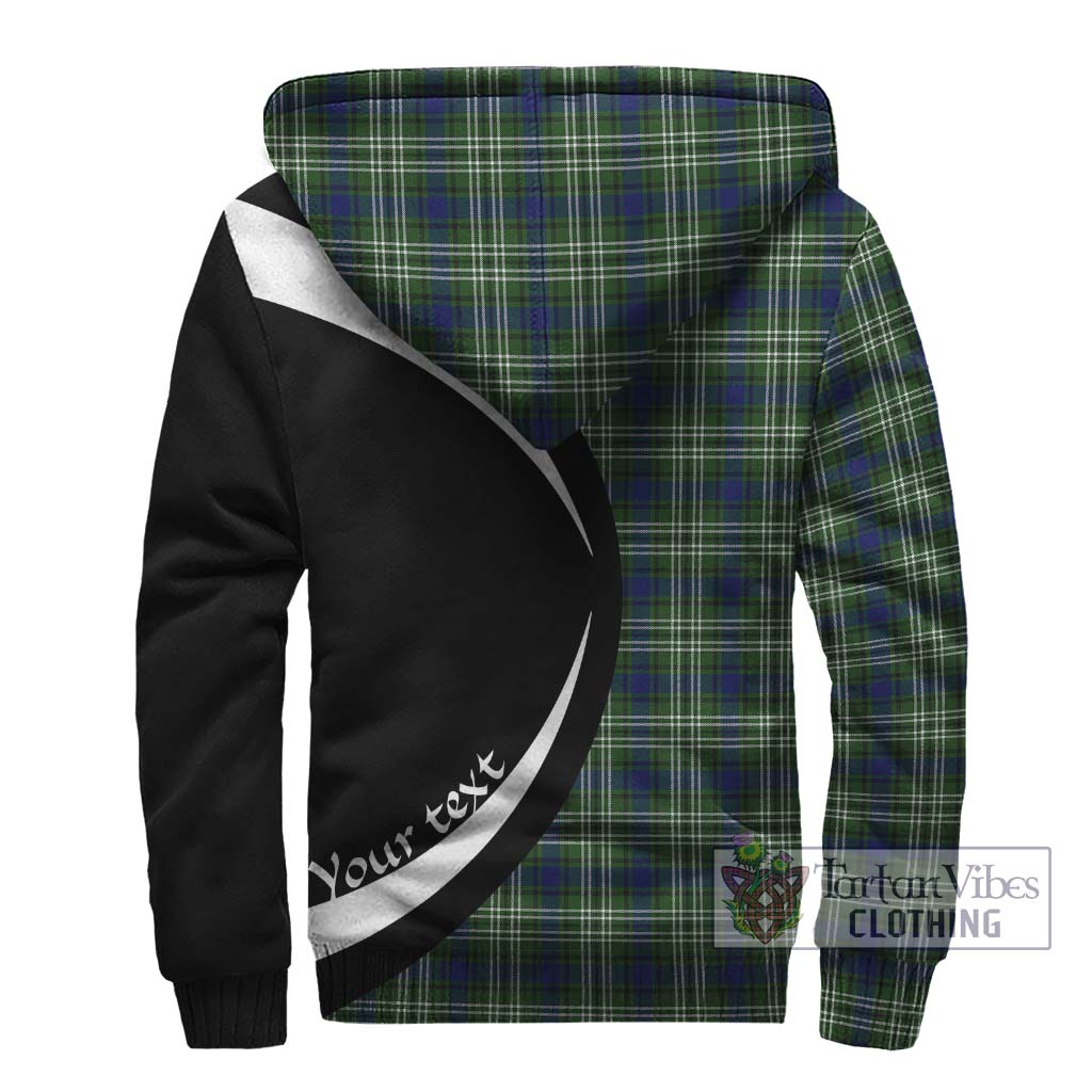 Swinton Tartan Sherpa Hoodie with Family Crest Circle Style - Tartan Vibes Clothing