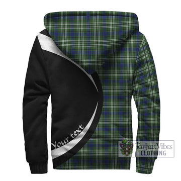 Swinton Tartan Sherpa Hoodie with Family Crest Circle Style - Tartan Vibes Clothing