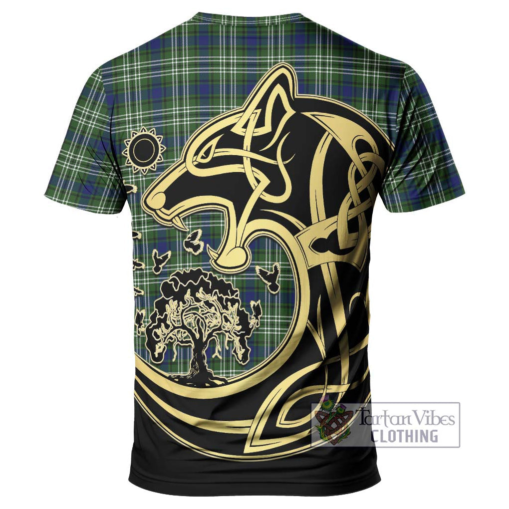 Swinton Tartan T-Shirt with Family Crest Celtic Wolf Style - Tartan Vibes Clothing