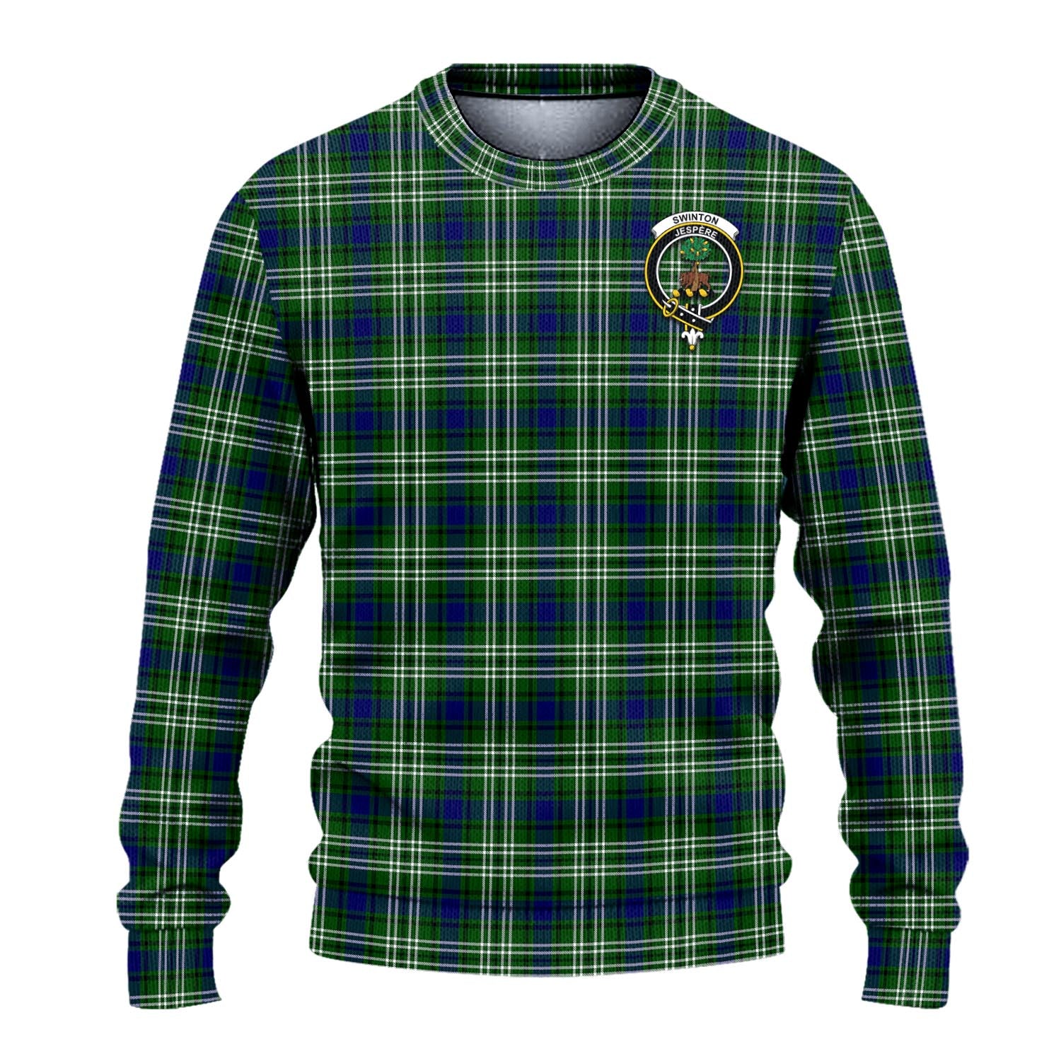 Swinton Tartan Ugly Sweater with Family Crest - Tartan Vibes Clothing
