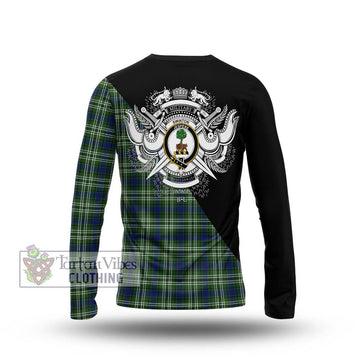 Swinton Tartan Long Sleeve T-Shirt with Family Crest and Military Logo Style - Tartan Vibes Clothing