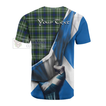 Swinton Tartan Cotton T-shirt with Family Crest Scotland Patriotic Style - Tartan Vibes Clothing