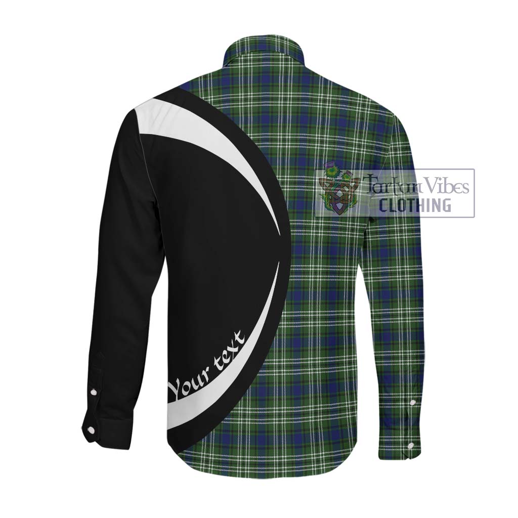 Swinton Tartan Long Sleeve Button Up with Family Crest Circle Style Men's Shirt - Tartan Vibes Clothing