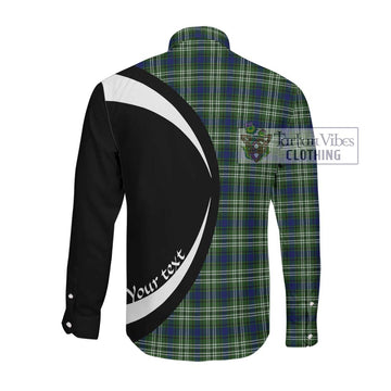 Swinton Tartan Long Sleeve Button Up with Family Crest Circle Style Men's Shirt - Tartan Vibes Clothing