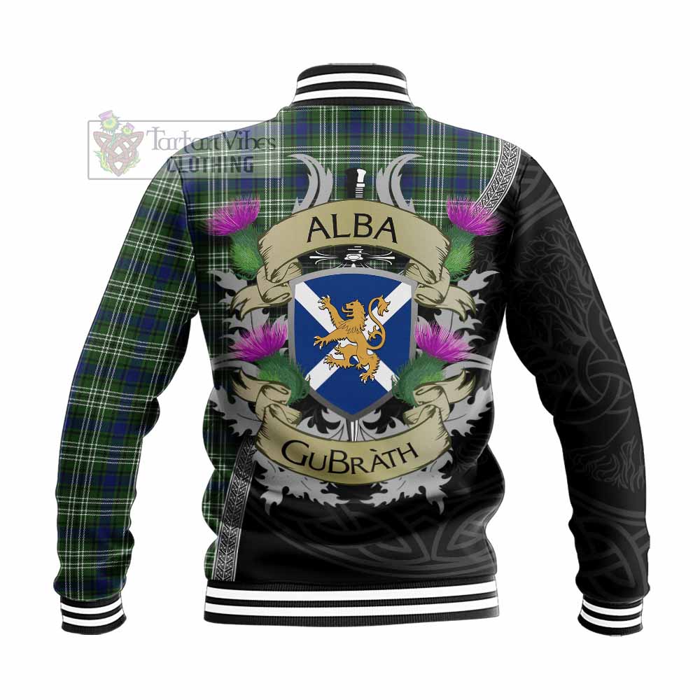 Swinton Tartan Family Crest Baseball Jacket Lion Rampant Royal Thistle Shield Celtic Inspired - Tartan Vibes Clothing