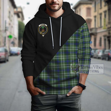 Swinton Tartan Hoodie with Family Crest and Military Logo Style - Tartan Vibes Clothing