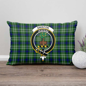 Swinton Tartan Pillow Cover with Family Crest - Tartan Vibes Clothing
