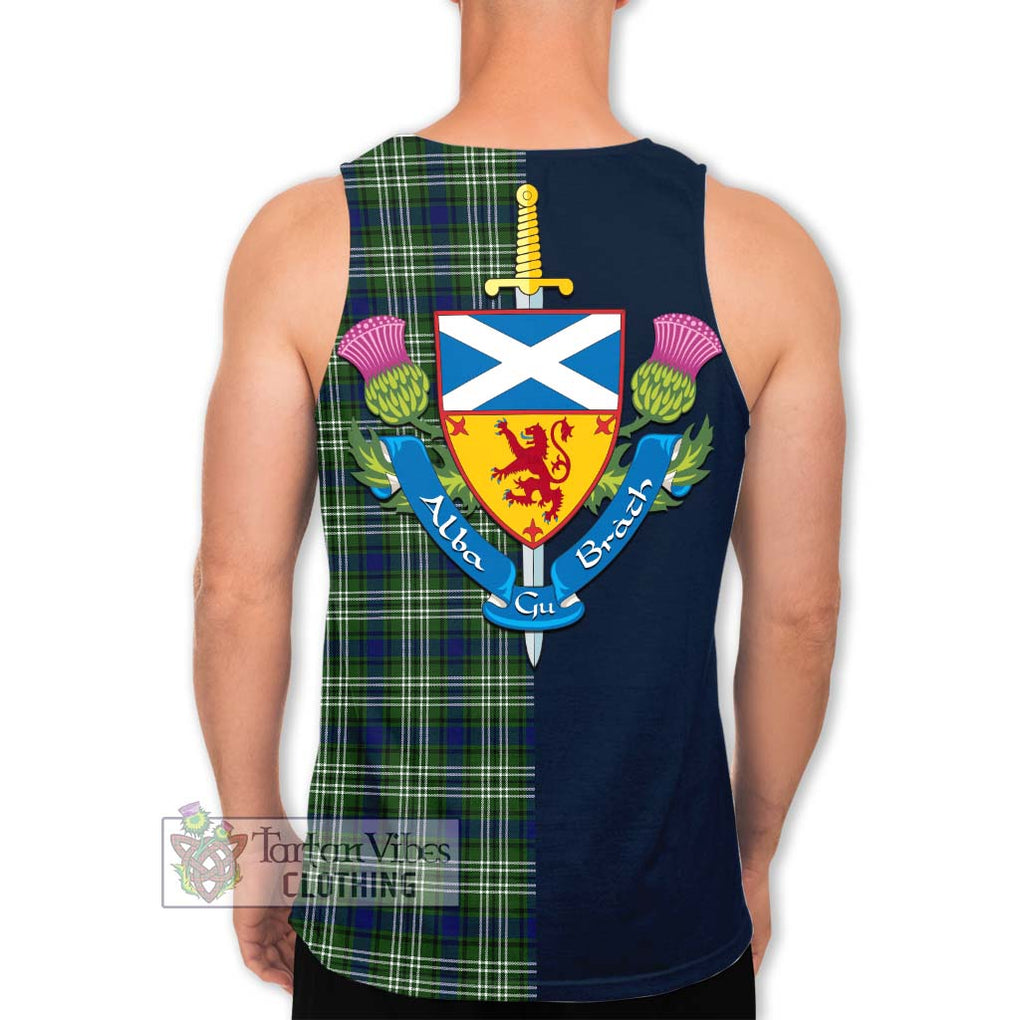 Swinton Tartan Men's Tank Top Alba with Scottish Lion Royal Arm Half Style - Tartan Vibes Clothing